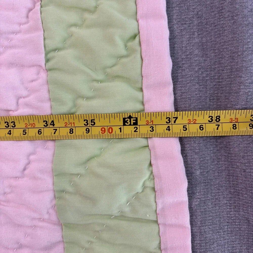 VTG Handmade Baby Quilt 37X 47